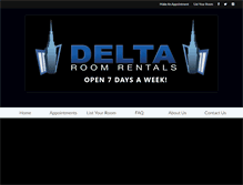 Tablet Screenshot of deltaroomrentals.com